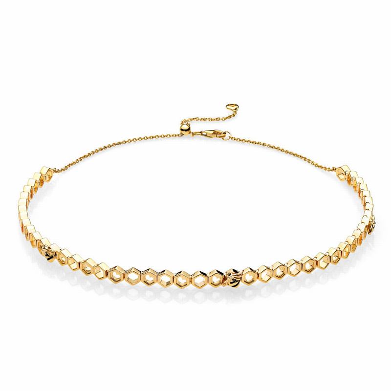 Pandora Shine™ Limited Edition Honeybee Choker Sale NZ, 18ct Gold Plated (806124-POW)